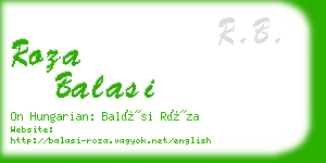 roza balasi business card